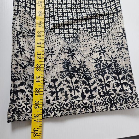 Max Studio Shift Dress Womens M Black White Geometric Stretch Classic Mod Artsy - Picture 8 of 8